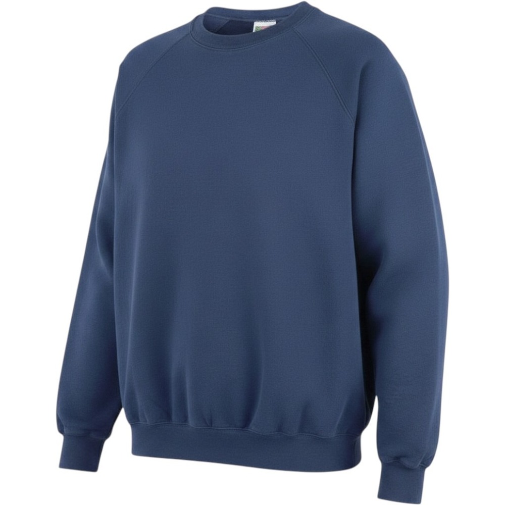 Fruit‎ of the Loom Sweatshirt Mens XL Navy Blue Heavy Cotton Blank 90s Vintage